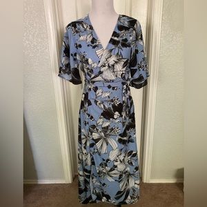 Japna Floral True Wrap Maxi Dress